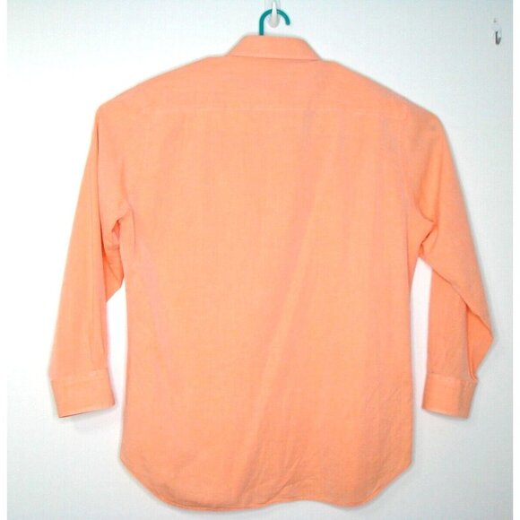 Peter Millar Mens XL Perfect Pinpoint Dress Shirt Peach Button Down Long Sleeve - Picture 2 of 8